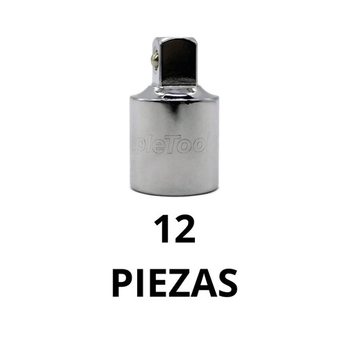 12 PIEZAS ADAPTADOR PARA MATRACA 1/4 (M) - 3/8 (H) MAPLE TOOLS 