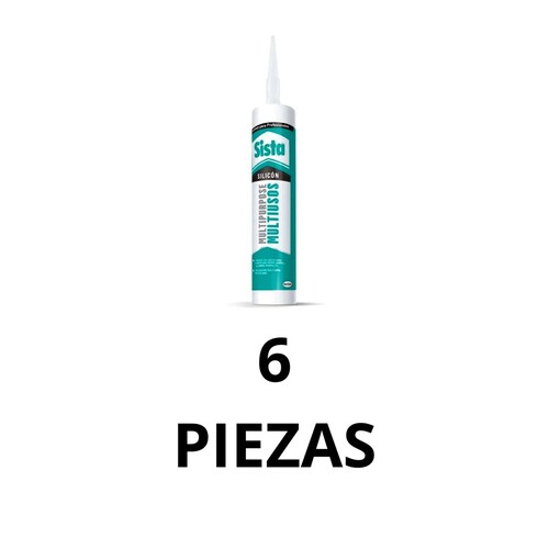 SILICON MULTIUSOS BLANCO SISTA 280 ML CAJA CON 6 