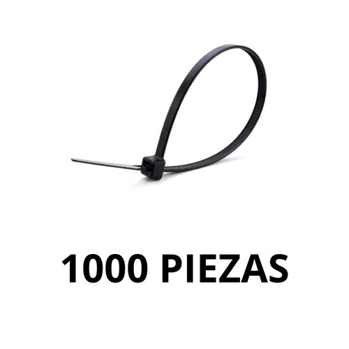 1000 pzas CINCHOS DE PLASTICO NEGRO 4.8 MM X 20 CM 