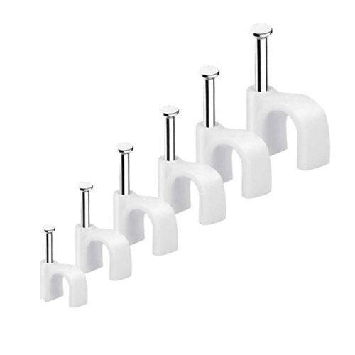 1000 GRAPAS BLANCA PARA CABLE REDONDO 8 MM MAPLE TOOLS