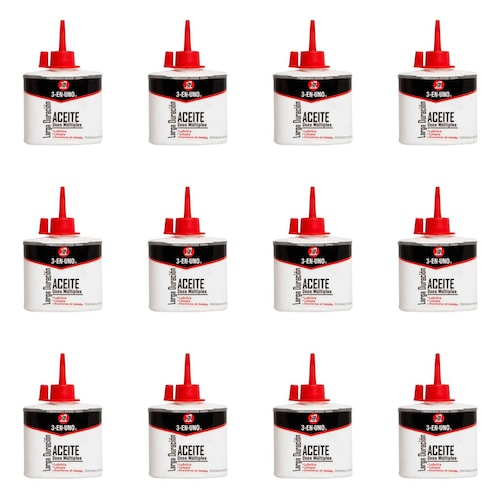 Aceite Lubricante Usos Múltiples 3 en 1 de 30ml 12 Piezas 