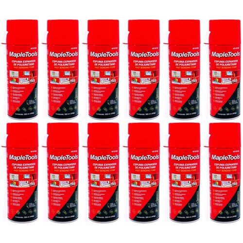 ESPUMA EXPANSIVA DE POLIURETANO 300ML 12 PIEZAS MAPLE TOOLS 