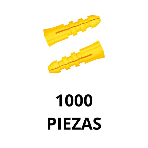 TAQUETE PLASTICO 5/16'' ANCLA AMARILLO 1000 PZAS MAPLE TOOL 