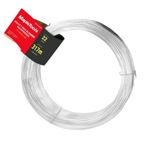 5 Rollos Alambre Galvanizado Calibre 22 1kg c/u Maple Tools 