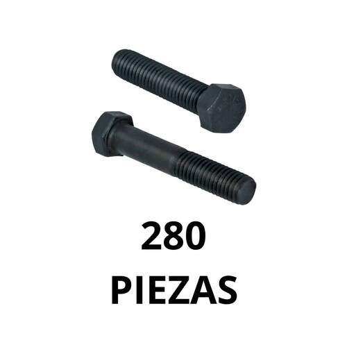 Tornillo Hexagonal Grado 5, 1/2 X 2 Negro 280 Piezas 