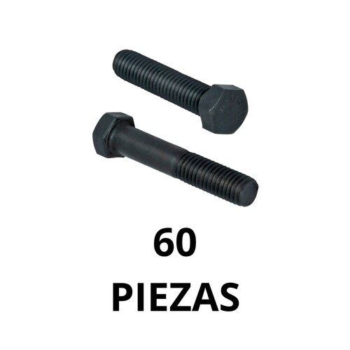 Tornillo Hexagonal 5/8 X 1 1/2'' Grado 5 Negro 60 Piezas 