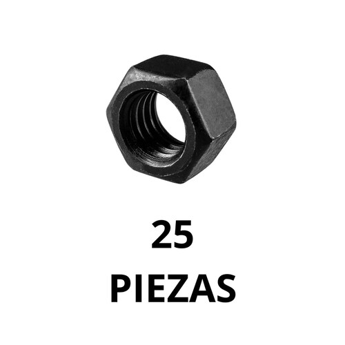 Tuerca Hexagonal Negra 7/8'' 25 Piezas 