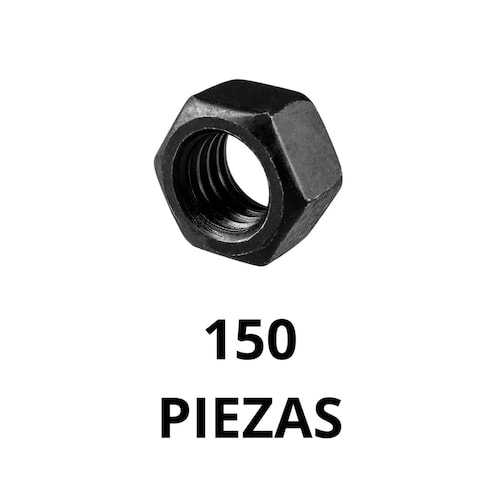Tuerca Hexagonal Negra 7/16'' 150 Piezas 