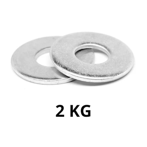 2 KG RONDANA PLANA GALVANIZADA DE 1'' 