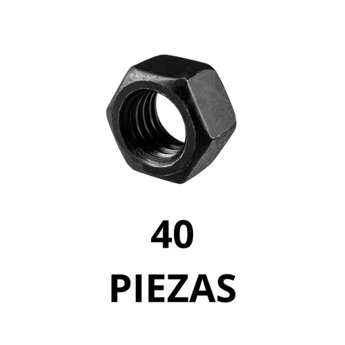 Tuerca Hexagonal Negra 3/4'' 40 piezas 