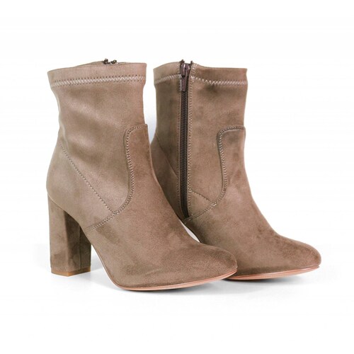 BOTIN DAMA EFE TACON CUADRADO ALTO BEIGE ELASTIC 373805