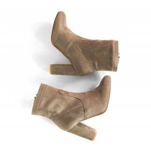 BOTIN DAMA EFE TACON CUADRADO ALTO BEIGE ELASTIC 373805