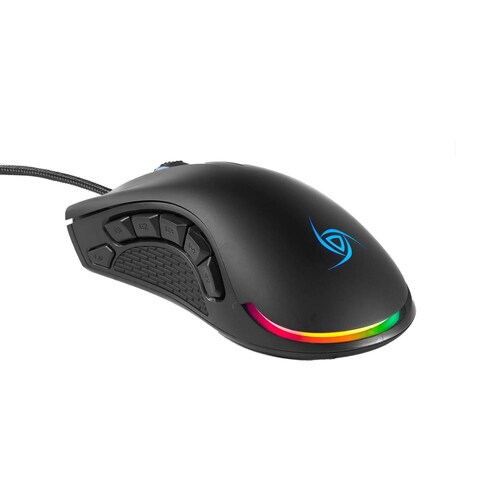 Mouse Gamer VSG Cyborg óptico alámbrico RGB negro interruptor Huano 