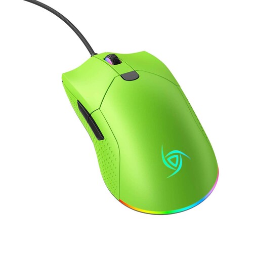 Mouse Gamer VSG Aurora óptico alámbrico RGB verde boreal Omron 
