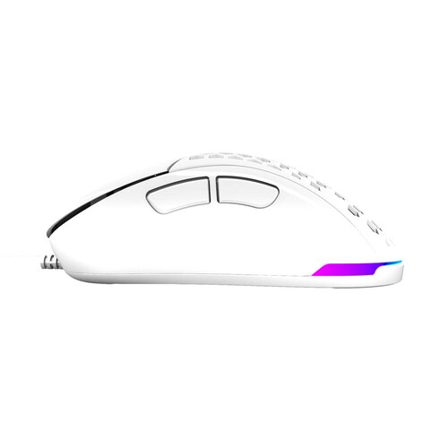 Mouse Gamer VSG Aquila Air óptico alámbrico RGB blanco brillante 
