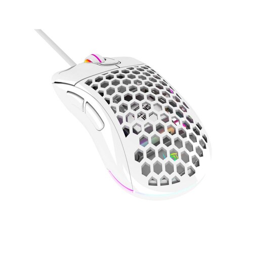 Mouse Gamer VSG Aquila Air óptico alámbrico RGB blanco brillante 
