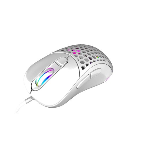 Mouse Gamer VSG Aquila Air óptico alámbrico RGB blanco brillante 