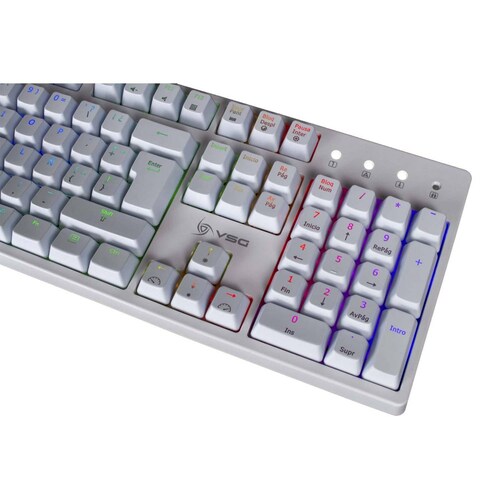 Teclado Gamer Mecánico VSG Alnilam blanco interruptor Kailh blue 