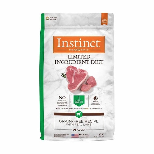 Alimento para mascotas Instinct LID sabor cordero para perros 9kg 