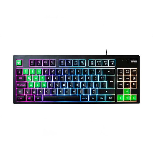 Teclado Gamer VSG Pulsar negro membrana RGB