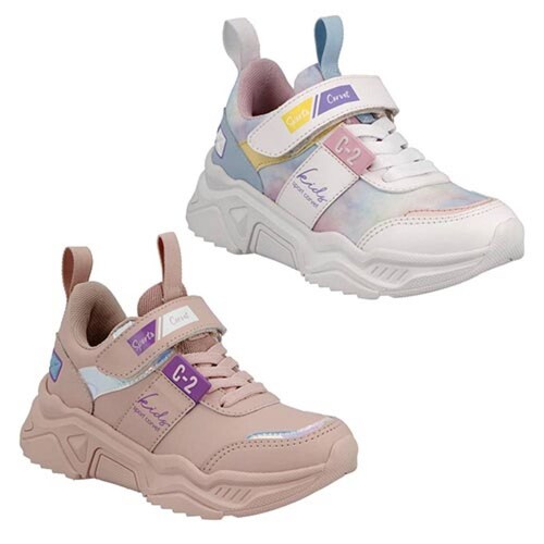 Tenis Niña Sport Corvet 110 Duo  Deportivos 2 Pack  Talla 18 A 21 color Maquillaje/Arcoiris 