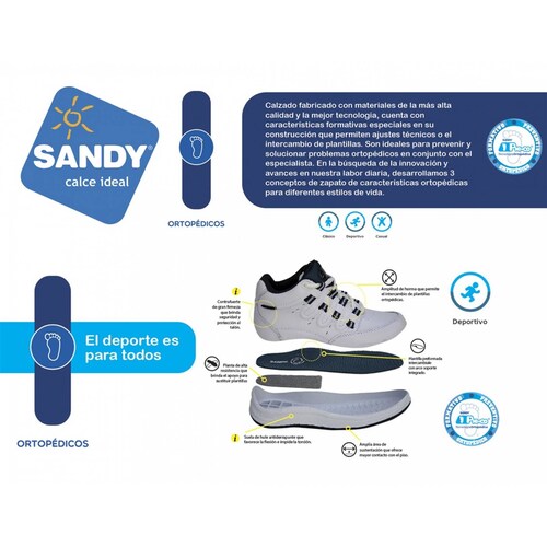 Tenis Ortopédico Sandy Blanco 15/17- (15.0 - 17.5)