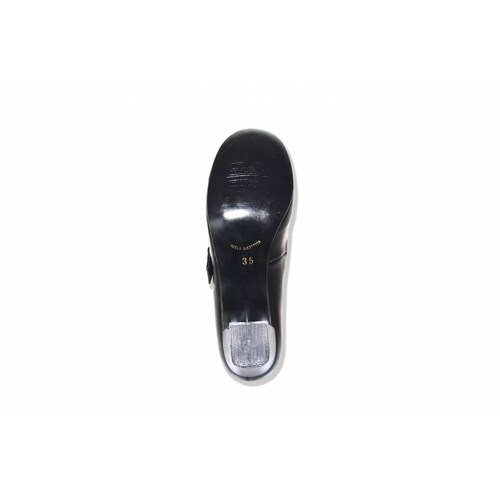 Zapato escolta tacón charol negro correa 18/21-