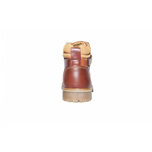 Zapato Bota Niño Cachorro 60352 Piel Café Cosido