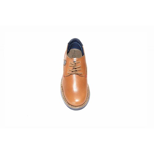 Zapato vestir joven azul plumbago piel café 22/26