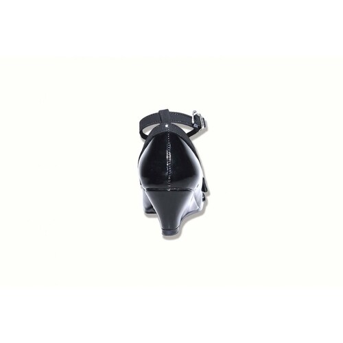 Zapato fiesta niña negro pulsera tacón cuña 22/26