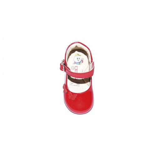 Zapato bebé niña dogi piel charol rojo arco 11/12