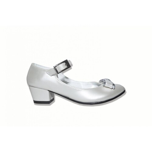 Zapato fiesta niña blanco nacarado tacón 18/21-