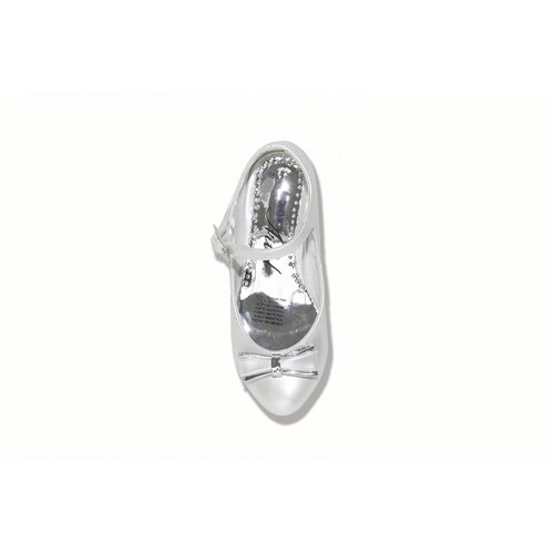 Zapato fiesta niña blanco nacarado tacón 18/21-