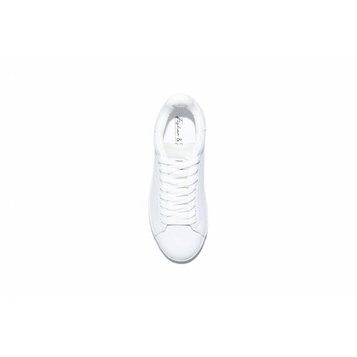 Tenis unise fisher&yonger piel blanco cosido 18/21