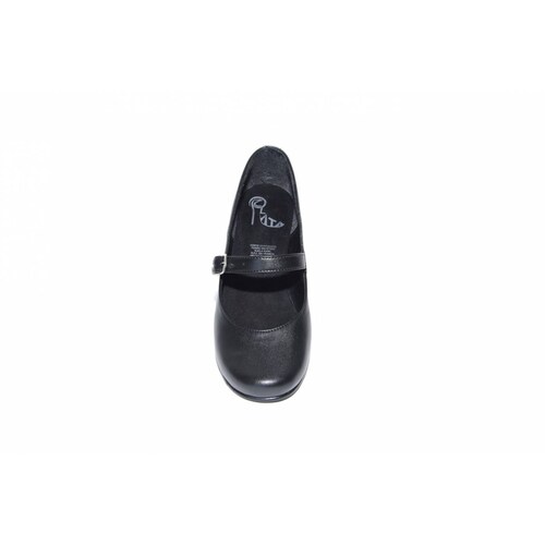 Zapato dama casual negro escolar escolta tacón