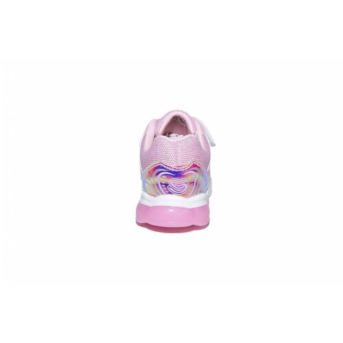 Tenis niña luces rosa casual 18/21-