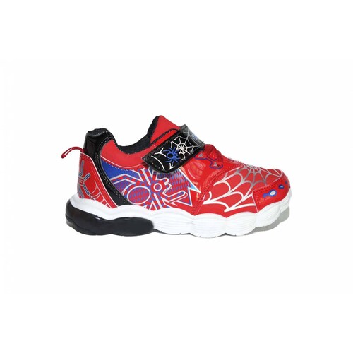 Tenis niño luces rojo negro araña 18/21-