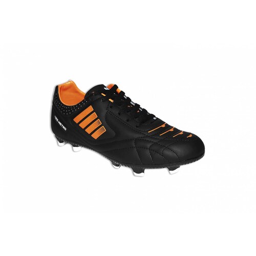 Tenis fútbol soccer metro e 426 negro naranja tacos 22 al 25