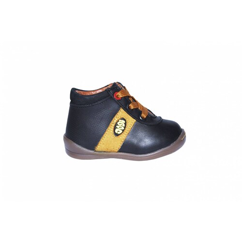 Zapato bebé niño dogi 3136 piel negro cosido 11 al 12.5