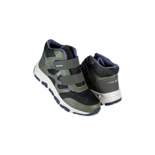 Bota Niño Yuyin 21233 Verde Militar Moda Casual Contactel