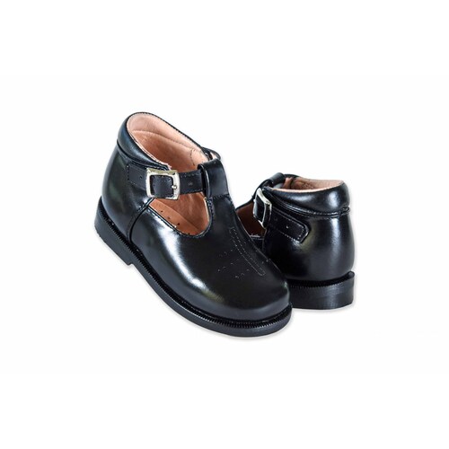 Zapato Ortopédico Niña Piel Horma Recta Suela Cuero 208JYS