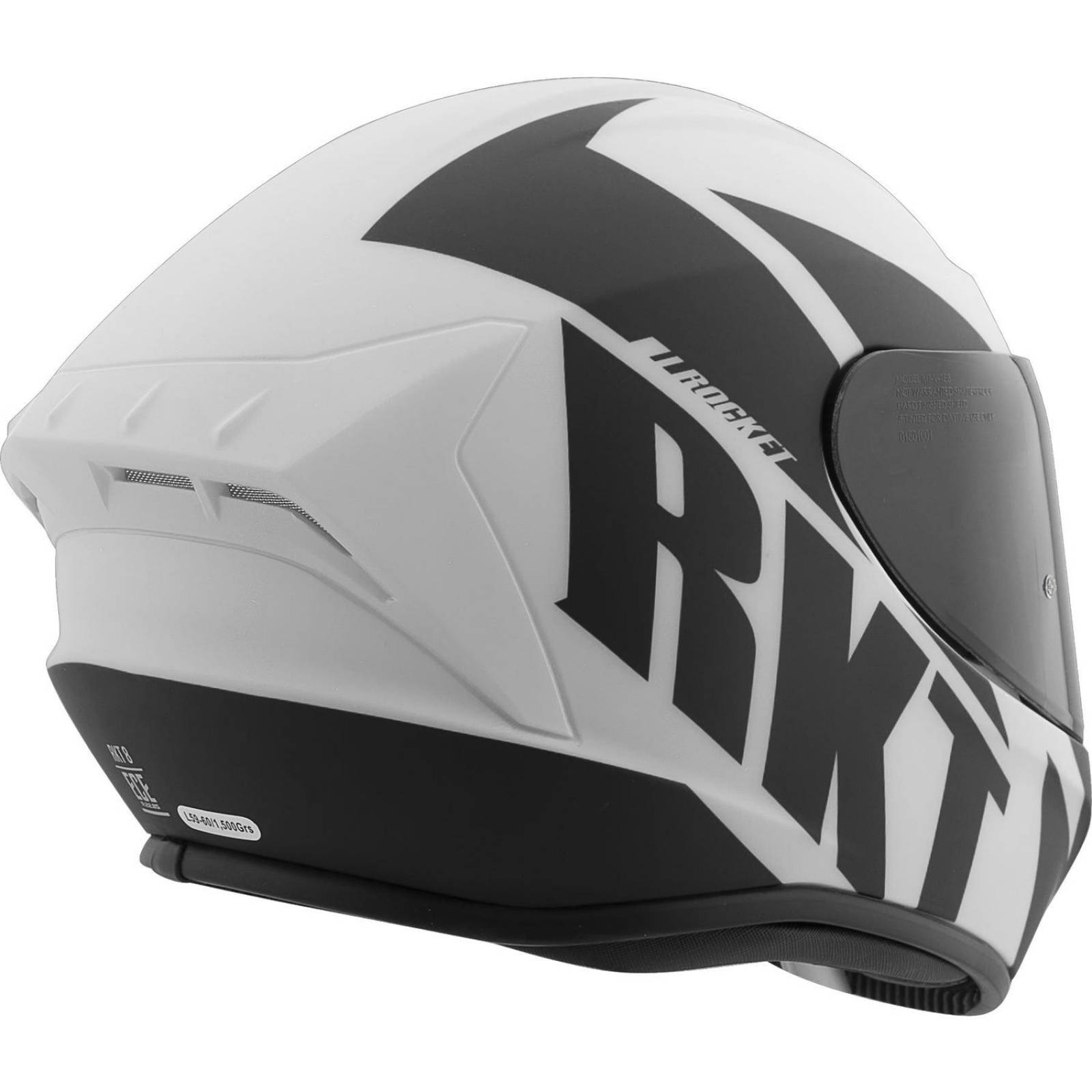 Casco Integral Joe Rocket RKT 8 Atomic Matte Blanco Negro