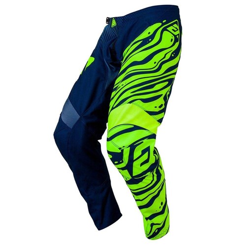 Pantalón Answer Syncron Flow Neón / Azul Moto Cross 