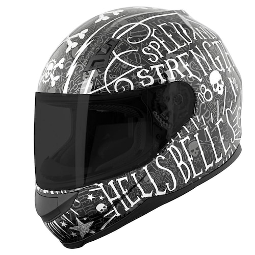 Casco Integral Mujer SS700 Speed & Strength Hell´s Belles Black / Silver 