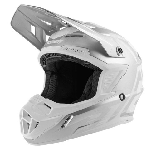 Casco Moto Cross Answer Ar1 Edge Gris / Blanco 
