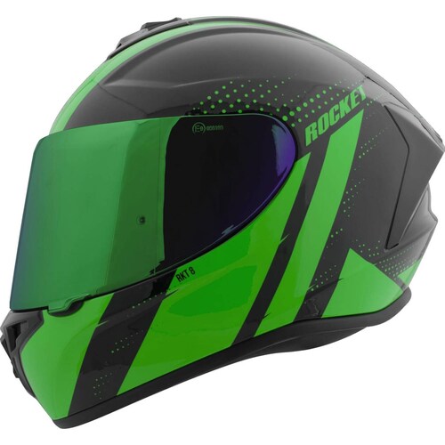 Casco Integral Joe Rocket RKT 8 Velocity Negro Verde Iridium 