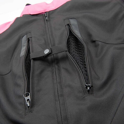 Chamarra Moto de Mujer Joe Rocket Victoria C.E. Impermeable Rosa 