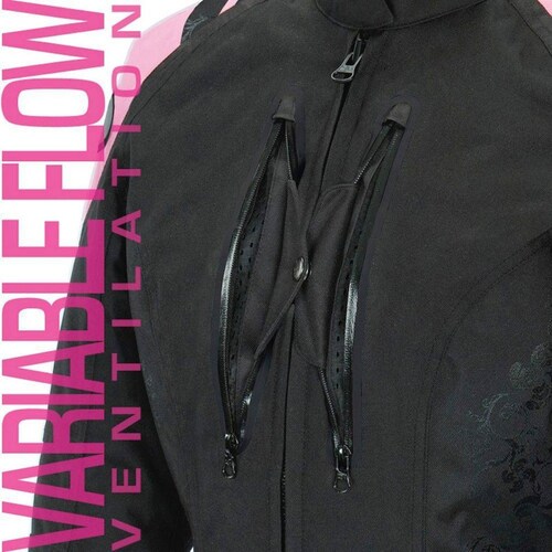 Chamarra Impermeable Joe Rocket Atomic 4.0 Negro / Rosa de Mujer 