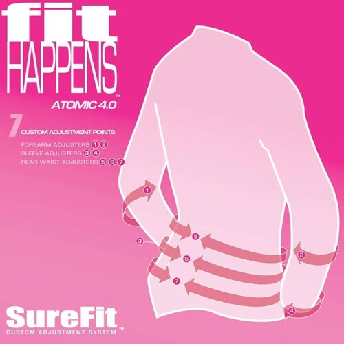 Chamarra Impermeable Joe Rocket Atomic 4.0 Negro / Rosa de Mujer 