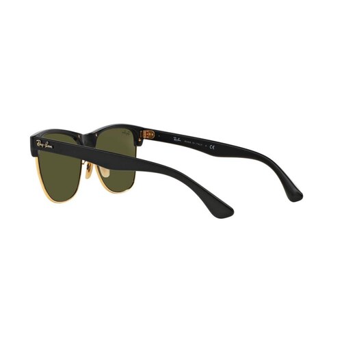 Lentes Ray-Ban RB 4175 877/30 Clubmaster Oversized Black / Silver Flash 